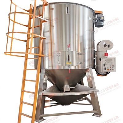 304 Stainless Steel Vertical Drying Mixer with 3KW Motor Power for Dual Function Drying and Mixing Plastic Granules