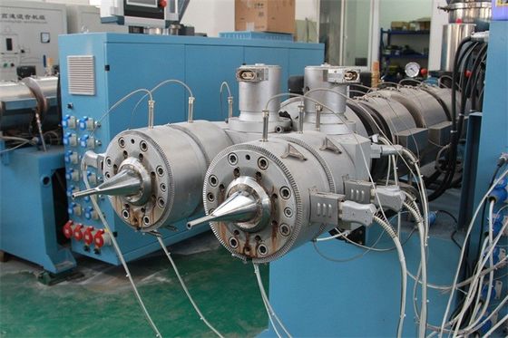 Conical PVC Plastic Extrusion Machine Doube Screw Design